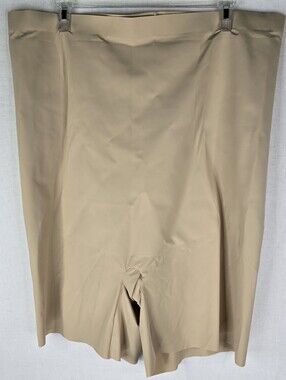 Cacique 34/36 Ultra High-Waist Thigh Shaper Beige Tan Shapewear Plus